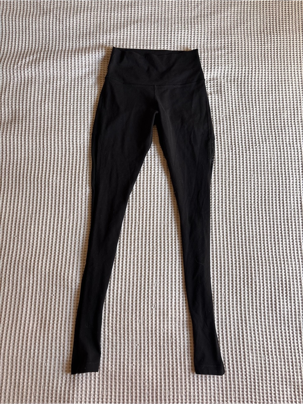 lululemon athletica Black High-Waist Athletic Leggings with Mesh Detail